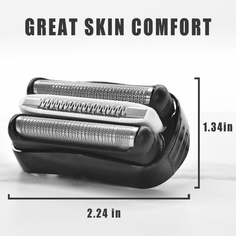 Pinkind 32B Replacement Shaver Head for Braun Series 3,Shaving Razor Head Suitable for Braun S3 3000s 3010s 3020s 3030s 3040s 3050cc 3070cc 3080s 3090cc 310s 320 330 340 350cc ect (2PCS) - Image 3